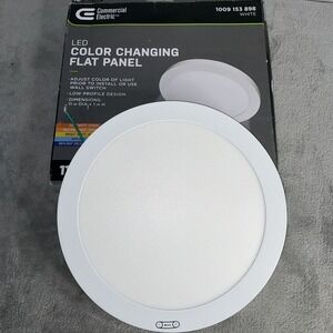 Commercial Electric 11‎ in. White LED Round Ceiling Light 5CCT